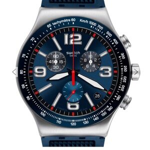 Swatch Blue Grid - worn twice - spectacular